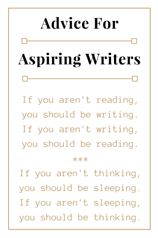Advice For Aspiring Writers Graphic